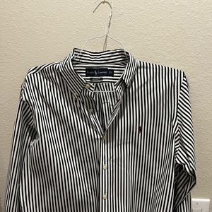 Polo Pin Stripe Button Up